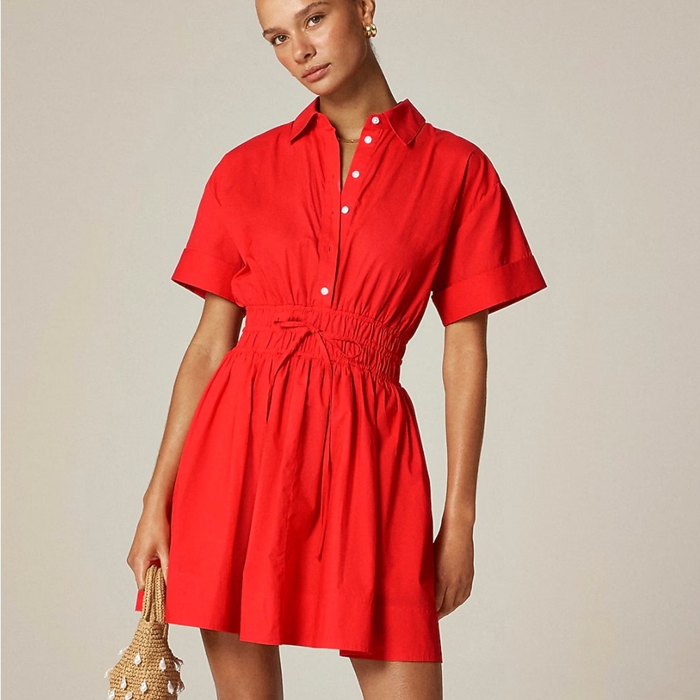 J.Crew NWT Elena mini shirt-dress in cotton poplin